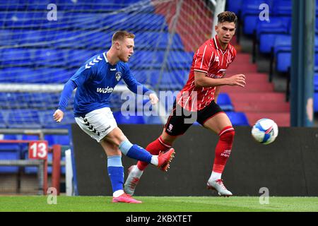 Davis Keillor Dunn d'Oldham Athletic lors du match amical d'avant-saison entre Oldham Athletic et Lincoln City au parc Boundary, Oldham, Angleterre, on 29 août 2020. (Photo d'Eddie Garvey/MI News/NurPhoto) Banque D'Images