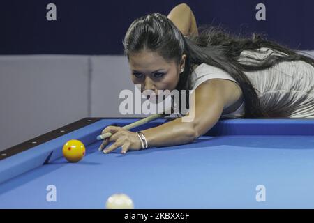 Shanelle Loraine, du Japon, lors d'un match de l'équipe internationale XTM Carom Challange à Goyang, en Corée du Sud, sur 15 septembre 2007. (Photo de Seung-il Ryu/NurPhoto) Banque D'Images