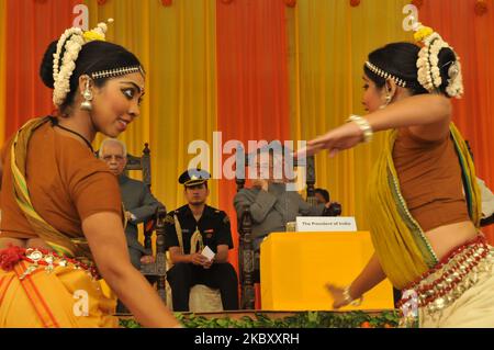 Photo du dossier : Shri Pranab Mukherjee, ancien président de l'Inde et Bharat Ratna, est décédé à 84 ans après avoir lutté contre une longue maladie. Des dirigeants et des personnalités de tous les horizons ont pleuré l'imprudence politique de New Delhi, en Inde. (Photo de Debajyoti Chakraborty/NurPhoto) Banque D'Images