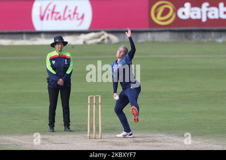 Katherine Bront des diamants du Nord pendant le match du Rachel Heyhoe Flint Trophy entre les diamants du Nord et la foudre de Loughborough à Emirates Riverside, Chester le Street, Angleterre, sur 31 août 2020. (Photo de Mark Fletcher/MI News/NurPhoto) Banque D'Images