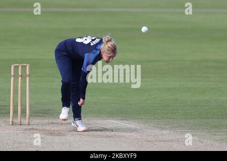 Katherine Bront des diamants du Nord pendant le match du Rachel Heyhoe Flint Trophy entre les diamants du Nord et la foudre de Loughborough à Emirates Riverside, Chester le Street, Angleterre, sur 31 août 2020. (Photo de Mark Fletcher/MI News/NurPhoto) Banque D'Images