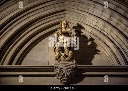 Intérieur de la Cathédrale de Gérone (Catalogne, Espagne) ESP: Intérieur de la catedral de Gerona (Cataluña, España) FR: Intérieur de la cathédrale Gérone Banque D'Images