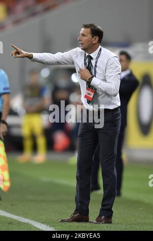 Ian Baraclough entraîneur-chef d'Irlande du Nord lors du match de l'UEFA Nations League 2021 entre la Roumanie et l'Irlande du Nord à l'Arena Nationala, à Bucarest, Roumanie, le 4 septembre 2020. (Photo par Alex Nicodim/NurPhoto) Banque D'Images