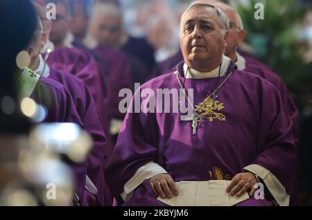 Salvatore Pennacchio, Nonce apostolique à la Pologne, vu pendant la messe funéraire du Cardinal Marian Jaworski dans le monastère Bernardine à Kalwaria Zebrzydowska. Vendredi, 11 septembre 2020, à Kalwaria Zebrzydowska, dans la petite Pologne, Pologne. (Photo par Artur Widak/NurPhoto) Banque D'Images