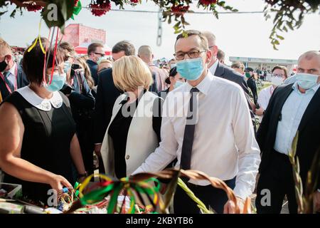 Le Premier ministre Mateusz Morawiecki a participé au tiers monde national - Merci au village polonais sur 13 septembre 2020 à Wroclaw, en Pologne. (Photo de Krzysztof Zatycki/NurPhoto) Banque D'Images