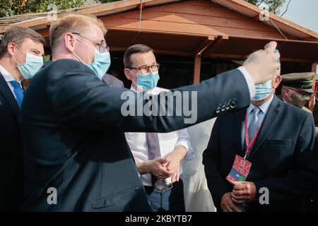 Le Premier ministre Mateusz Morawiecki a participé au tiers monde national - Merci au village polonais sur 13 septembre 2020 à Wroclaw, en Pologne. (Photo de Krzysztof Zatycki/NurPhoto) Banque D'Images