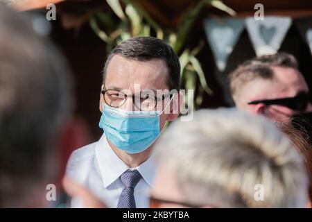 Le Premier ministre Mateusz Morawiecki a participé au tiers monde national - Merci au village polonais sur 13 septembre 2020 à Wroclaw, en Pologne. (Photo de Krzysztof Zatycki/NurPhoto) Banque D'Images