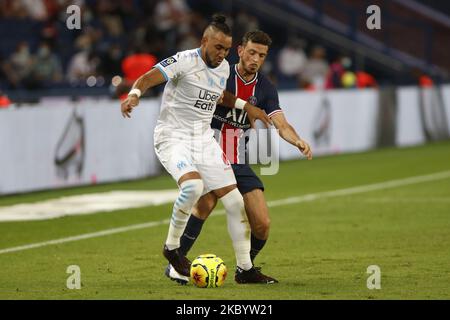 Florenzi Alessandro de Paris Saint-Germain lors du match de football français L1 entre Paris Saint-Germain (PSG) et Marseille (OM) au stade du Parc des Princes à Paris sur 13 septembre 2020. (Photo de Mehdi Taamallah/NurPhoto) Banque D'Images