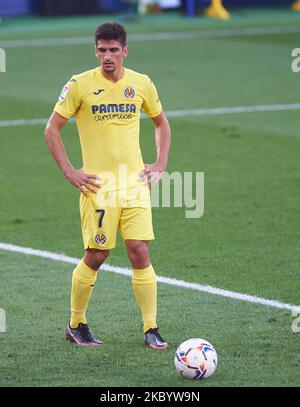 Gerard Moreno de Villarreal CF pendant la Ligue Santander Mach entre Villarreal et Huesca à l'Estadio de la Ceramica, sur 13 septembre 2020 à Vila-Real, Espagne (photo de Maria José Segovia/NurPhoto) Banque D'Images