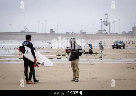 Dernier jour du championnat de surf de la Liga Meo, sur la plage de Matosinhos, sur 19 septembre 2020, Matosinhos, Portugal (photo de Rita Franca/NurPhoto) Banque D'Images
