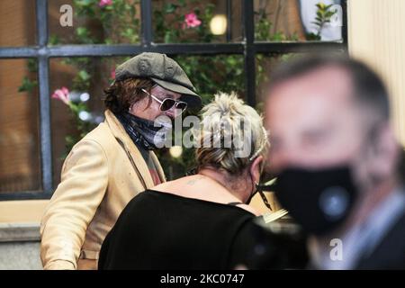 Johnny Depp arrive au Festival international du film de Saint-Sébastien 68th sur 18 septembre 2020 à Saint-Sébastien, Espagne. (Photo de Frank Lovicario/NurPhoto) Banque D'Images