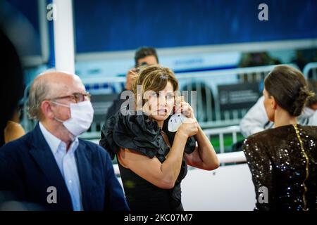 Gina Gershon participe à la première du Festival du Rifkin lors du Festival international du film de Saint-Sébastien de 68th au Palais Kursaal sur 18 septembre 2020, à San Sebastian, en Espagne. (Photo de Frank Lovicario/NurPhoto) Banque D'Images