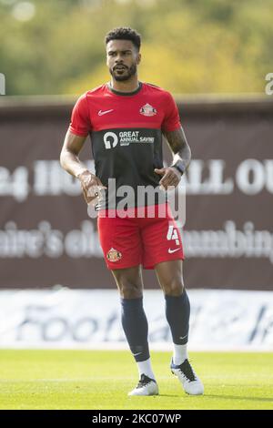 Jordan Willis de Sunderland pendant le match de la Sky Bet League 1 entre Oxford United et Sunderland au Kassam Stadium, Oxford, Angleterre, le 19 septembre 2020. (Photo de Leila Coker/MI News/NurPhoto) Banque D'Images