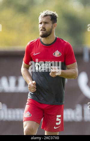 Bailey Wright de Sunderland pendant le match de la Sky Bet League 1 entre Oxford United et Sunderland au Kassam Stadium, Oxford, Angleterre, le 19 septembre 2020. (Photo de Leila Coker/MI News/NurPhoto) Banque D'Images