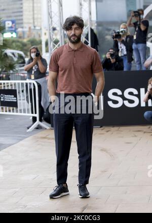 Javier Rey, arrive au Festival du film de San Sebastian sur 19 septembre 2020 à San Sebastian, Espagne. (Photo de COOLMedia/NurPhoto) Banque D'Images