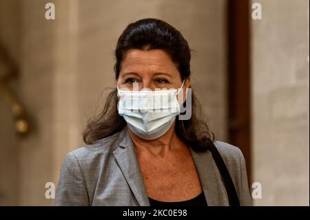 L'ancienne ministre française de la Santé, Agnes Buzyn, assiste à son audition à la commission d'enquête sur le coronavirus « Covid-19 » au Sénat français à Paris, en France, sur 23 septembre 2020. (Photo de Daniel Pier/NurPhoto) Banque D'Images