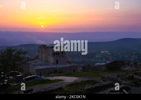 Musée Skanderbeg, Château Kruja en Albanie Banque D'Images