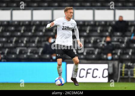 Mike te Wierik du comté de Derby lors du match de championnat Sky Bet entre le comté de Derby et Blackburn Rovers au Pride Park, DerbyDerby, Angleterre, le 26th septembre 2020. (Photo de Jon Hobley/MI News/NurPhoto) Banque D'Images