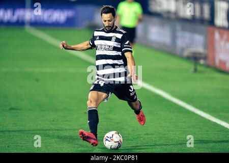 Alberto de la Bella pendant le match de la Ligue SmartBank entre CD Leganes et FC Cartagena à l'Estadio Municipal de Butarque sur 28 septembre 2020 à Leganes, Espagne . (Photo de Rubén de la Fuente Pérez/NurPhoto) Banque D'Images