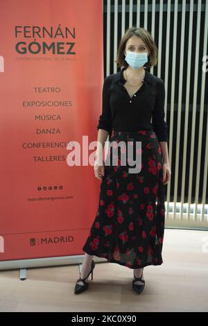 Andrea Levy pose lors de la présentation du nouveau théâtre Fernan Gomez qui rouvre après les travaux de rénovation pour l'adapter aux mesures de sécurité contre le coronavirus. Madrid, Espagne, sur 30 septembre 2020. (Photo par Oscar Gonzalez/NurPhoto) Banque D'Images