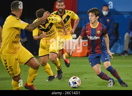 Le japonais Hiroki Abe, lors du match entre le FC Barcelone et le CF Badalona, correspondant à la deuxième division B, a joué au stade Johan Cruyff, le 03th octobre 2020, à Barcelone, en Espagne. (Photo de Noelia Deniz/Urbanandsport/NurPhoto) Banque D'Images