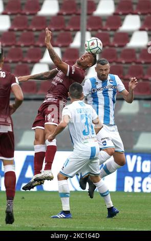 Denis allemand de Reggina 1914 pendant le match de la série B entre Reggina 1914 et Pescara Calcio sur le stade 3 octobre 2020 'Oreste Granillo' à Reggio Calabria, Italie (photo de Gabriele Maricchiolo/NurPhoto) Banque D'Images