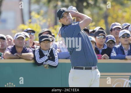 Steven Bowditch, joueur de l'équipe internationale, a joué sur le tee-shirt 4th lors du match de la PGA Presidents Cup 4Ball au Jack Nicklaus GC à Incheon, en Corée du Sud. (Photo de Seung-il Ryu/NurPhoto) Banque D'Images