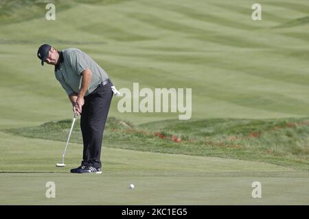 Steven Bowditch, joueur de l'équipe internationale, a joué sur le 15th trous lors de la coupe des présidents de la PGA lors de la première ouverture en 4some 5match à Jack Nicklaus GC, Incheon. (Photo de Seung-il Ryu/NurPhoto) Banque D'Images