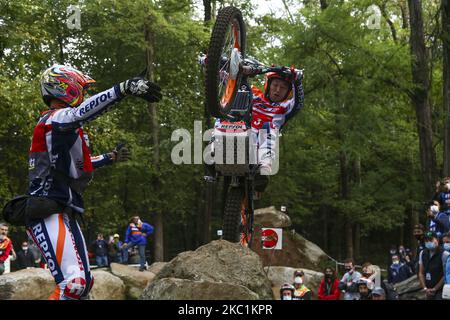 Takahisa Fujinami de l'écurie de son Honda (Montesa / Trial GP) pendant le Championnat du monde de Trial FIM Hertz (Round 4) au circuit moto Club Lazzate sur 11 octobre 2020 à Lazzate (MB), Italie (photo par Massimiliano Ferraro/NurPhoto) Banque D'Images