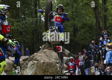 Jeroni Fajardo (Sherco / Trial GP) pendant le Championnat du monde de Trial FIM Hertz (Round 4) au circuit moto Club Lazzate sur 11 octobre 2020 à Lazzate (MB), Italie (photo de Massimiliano Ferraro/NurPhoto) Banque D'Images