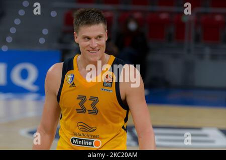 Jonas Jerebko, #33 de Khimki Moscou en action pendant le match de l'Euroligue de la saison régulière J4 2020/2021 entre Baskonia Vitoria Gasteiz et Khimki Moscou à l'arène Fernando Buesa sur 16 octobre 2020 à Vitoria-Gasteiz, Espagne (photo de Frank Lovicario/NurPhoto) Banque D'Images