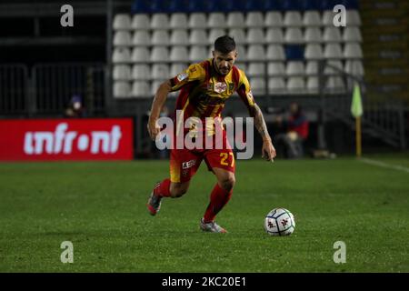 Marco Calderoni de Lecce en action pendant le match entre Brescia et Lecce pour la série B au Stadio Mario Rigamonti, Brescia, Italie, le 16 2020 octobre (photo de Mairo Cinquetti/NurPhoto) Banque D'Images