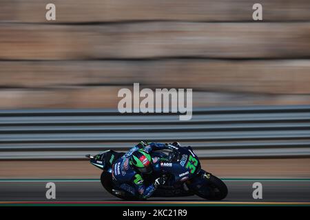 ENEA Bastianini (33) de l'Italie et Italtrans Racing Team pendant la qualification pour le MotoGP d'Aragon au Motorland Aragon circuit sur 17 octobre 2020 à Alcaniz, Espagne. (Photo de Jose Breton/Pics action/NurPhoto) Banque D'Images