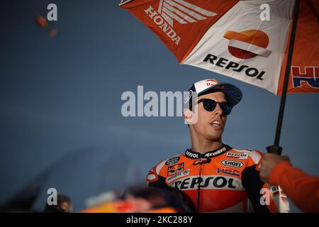 Alex Marquez (73) d'Espagne et Repsol Honda Team pendant le MotoGP d'Aragon au circuit d'Aragon de Motorland sur 18 octobre 2020 à Alcaniz, Espagne. (Photo de Jose Breton/Pics action/NurPhoto) Banque D'Images