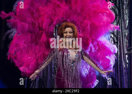 Alaska pendant la présentation de la Ultima Tourne (dernière Tourne) au Théâtre Calderon de Madrid, Espagne, le 21,2020 octobre. (Photo par Oscar Gonzalez/NurPhoto) Banque D'Images