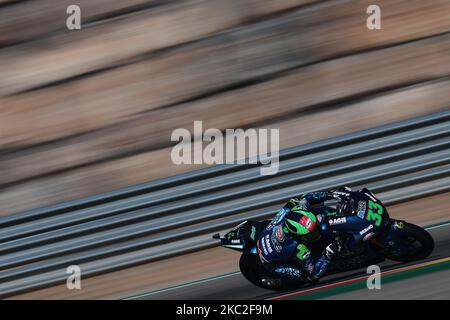 ENEA Bastianini (33) de l'Italie et Italtrans Racing Team lors de la qualification pour le MotoGP de Teruel au circuit d'Aragon de Motorland sur 24 octobre 2020 à Alcaniz, Espagne. (Photo de Jose Breton/Pics action/NurPhoto) Banque D'Images