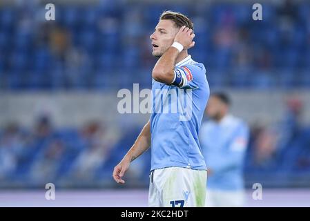 Ciro immobile de SS Lazio pendant la série Un match entre SS Lazio et le FC de Bologne au Stadio Olimpico, Rome, Italie, le 24 octobre 2020. (Photo de Giuseppe Maffia/NurPhoto) Banque D'Images