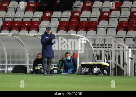 Le gérant de Torquay United Gary Johnson lors du match de la Vanarama National League entre Hartlepool United et Torquay United à Victoria Park, Hartlepool, le samedi 31st octobre 2020. (Photo de Mark Fletcher/MI News/NurPhoto) Banque D'Images