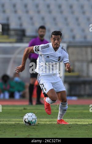 Amine de SC Farense en action pendant le match Liga nos entre Belenenenenses SAD et SC Farense à Estadio Nacional sur 31 octobre 2020 à Lisbonne, Portugal. (Photo de Paulo Nascimento/NurPhoto) Banque D'Images