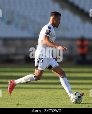 Amine de SC Farense en action pendant le match Liga nos entre Belenenenenses SAD et SC Farense à Estadio Nacional sur 31 octobre 2020 à Lisbonne, Portugal. (Photo de Paulo Nascimento/NurPhoto) Banque D'Images