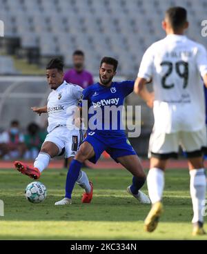 Amine de SC Farense en action pendant le match Liga nos entre Belenenenenses SAD et SC Farense à Estadio Nacional sur 31 octobre 2020 à Lisbonne, Portugal. (Photo de Paulo Nascimento/NurPhoto) Banque D'Images