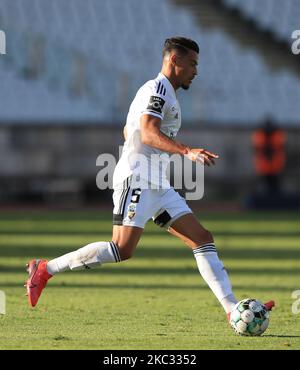 Amine de SC Farense en action pendant le match Liga nos entre Belenenenenses SAD et SC Farense à Estadio Nacional sur 31 octobre 2020 à Lisbonne, Portugal. (Photo de Paulo Nascimento/NurPhoto) Banque D'Images