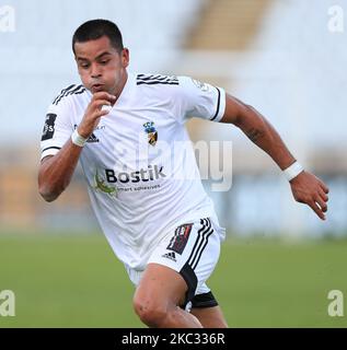 Mansila de SC Farense en action pendant le match de la Ligue nos entre Belenenenenses SAD et SC Farense à Estadio Nacional sur 31 octobre 2020 à Lisbonne, Portugal. (Photo de Paulo Nascimento/NurPhoto) Banque D'Images