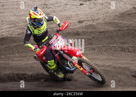 Gajser Tim #243 (SLO) dans Honda Racing Team en action pendant le Championnat du monde de MXGP 2020 course du Grand Prix de Trentin, Italie, on 1 novembre 2020 à Pietramurata, Italie (photo de Massimo Bertolini/NurPhoto) Banque D'Images