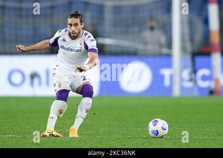 Martin Caceres de l'ACF Fiorentina pendant la série Un match entre AS Roma et ACF Fiorentina au Stadio Olimpico, Rome, Italie, le 1 novembre 2020. (Photo de Giuseppe Maffia/NurPhoto) Banque D'Images