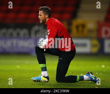 WOOLWICH, Royaume-Uni, NOVEMBRE 03:Jayson Leutwiler de Fleetwood Town pendant la Sky Bet League One entre Charlton Athletic et Fleetwood Town at the Valley, Woolwich, Angleterre sur 3 novembre 2020. (Photo par action Foto Sport/NurPhoto) Banque D'Images