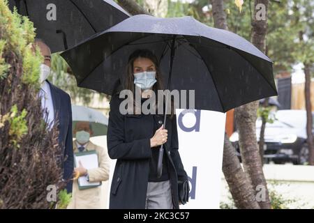 La reine Letizia d'Espagne assiste à une réunion au siège de la FAD (Fondation contre la toxicomanie) sur 05 novembre 2020 à Madrid (Espagne) (photo d'Oscar Gonzalez/NurPhoto) Banque D'Images