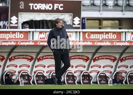 Giovanni Stroppa, entraîneur de Crotone, regarde pendant la série Un match de football n.7 TORINO - CROTONE on 08 novembre 2020 au Stadio Olimpico Grande Torino à Turin, Piémont, Italie. Résultat final: Torino-Crotone 0-0. (Photo de Matteo Bottanelli/NurPhoto) Banque D'Images