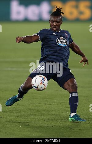 Joseph Aidoo de Celta de Vigo en action pendant le match de la Liga Santader entre Elche CF et RC Celta à l'Estadio Martinez Valero sur 8 novembre 2020 à Elche, Espagne. (Photo de Jose Breton/Pics action/NurPhoto) Banque D'Images