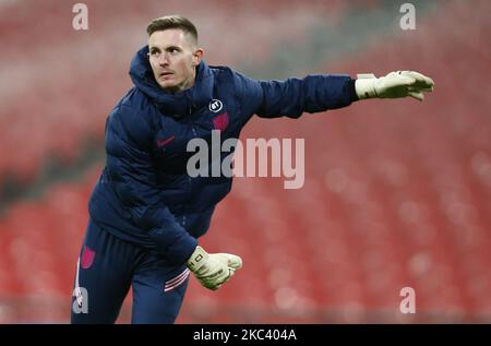 Gardien de but Caoimhn Kelleher (Liverpool) de la République d'Irlande lors de l'échauffement préalable au match pendant International friendly entre l'Angleterre et la République d'Irlande au stade Wembley , Londres, le 12th novembre 2020 (photo par action Foto Sport/NurPhoto) Banque D'Images